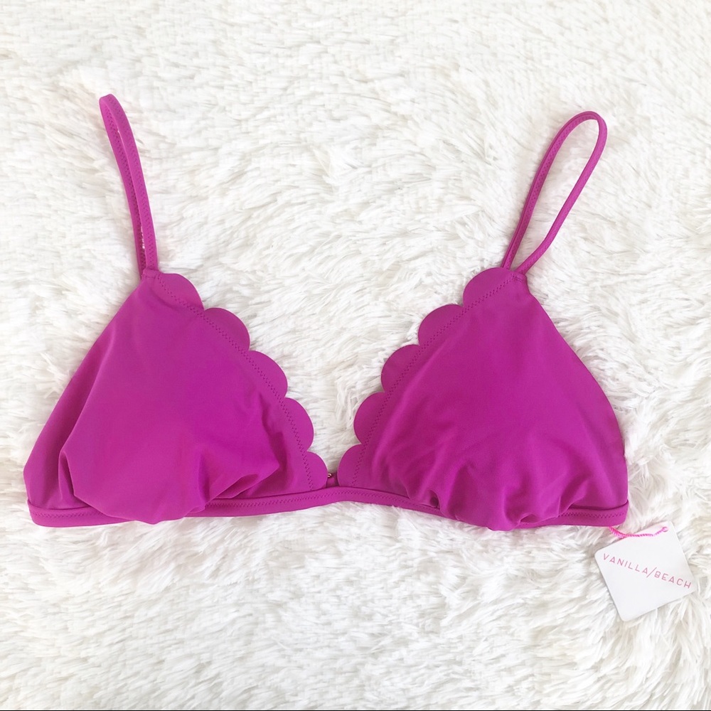 Vanilla Beach Pitaya Scallop Swimsuit Bikini Top